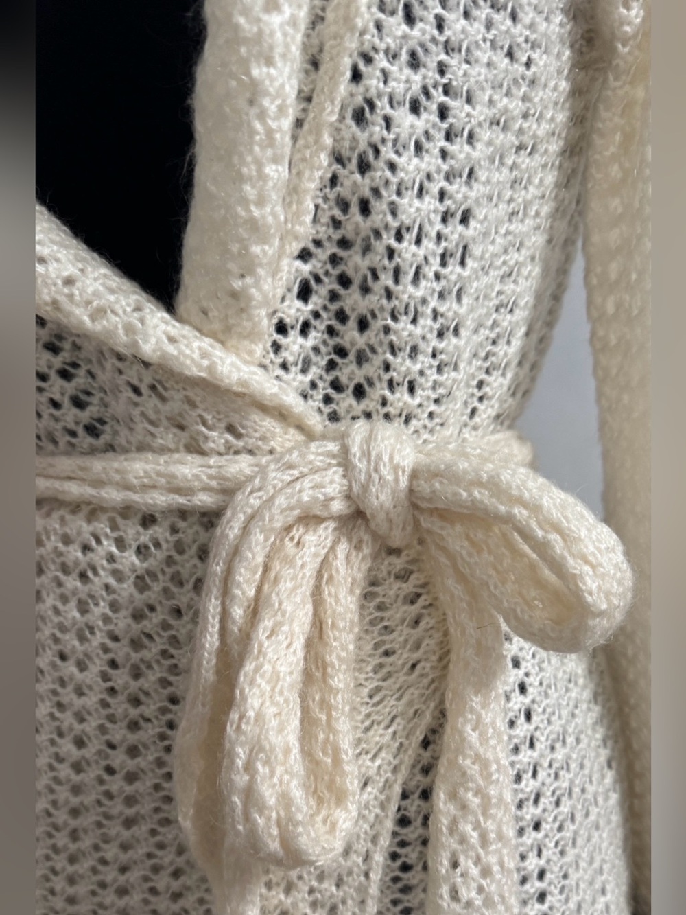 Banana Republic Ivory Crocheted Mohair Cardigan Small - Picture 5 of 5